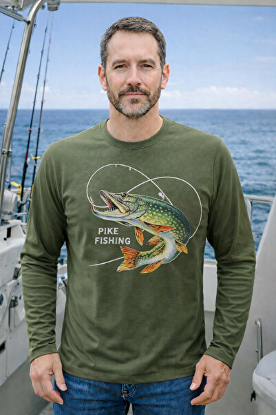 HT Outdoor Το μοντέλο μας είναι μια μπλούζα με φιγούρα ψαριού τουρνά, από 100...