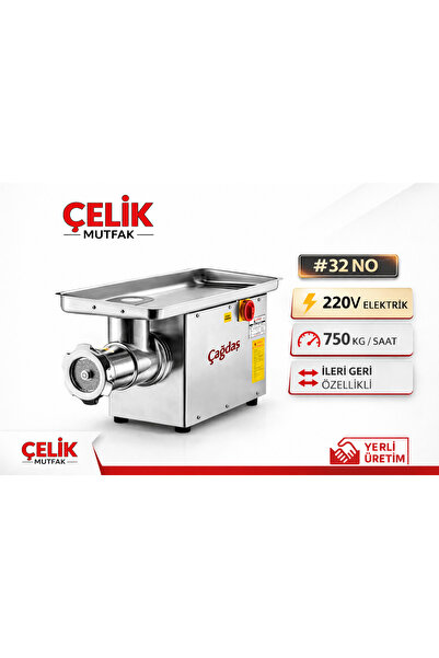 Çağdaş Makina 32 No (32lik) Çağdaş Et Kıyma Makinesi 750 Kg/Saat 220V (İleri ...