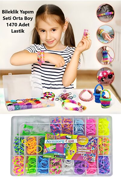 Brother Toys Lastik Örgü Bileklik Ve Kolye Yapma Seti Oyuncak Bileklik Örme Y...