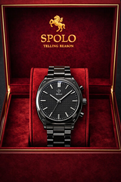 S.POLO spolo marka çelik Erkek Kol Saati+bileklik hediye