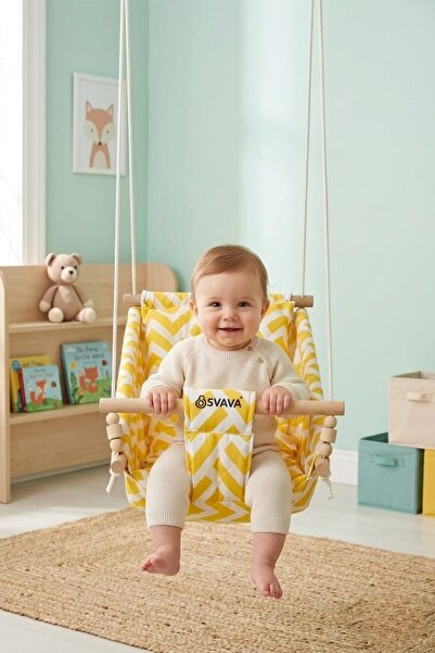 Svava Rüya Ahşap Bebek Hamak Ev Tipi Tavan Salıncak