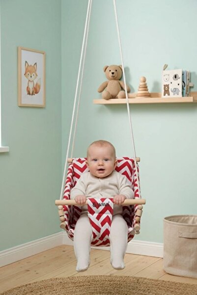 Svava Rüya Ahşap Bebek Hamak Ev Tipi Tavan Salıncak