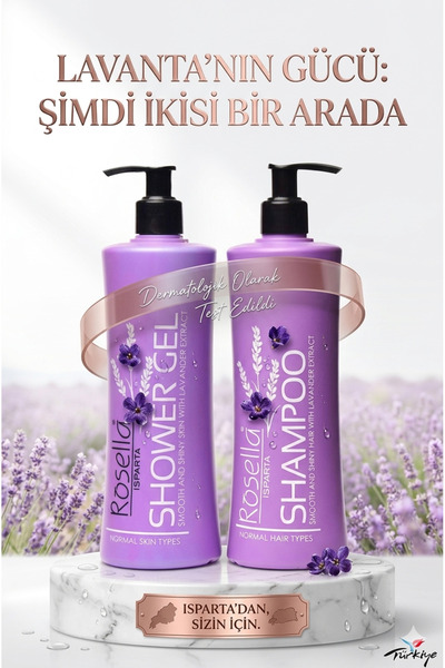 ROSELLA LAVANTA ŞAMPUAN + DUŞ JELİ 500 ML 2'Lİ PAKET