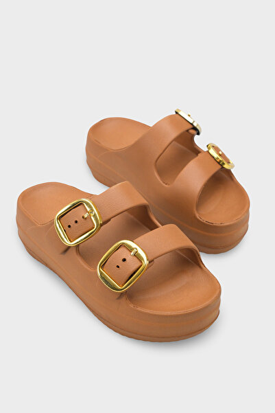 Capone Outfitters Nicki Eva Double Buckled Wedge Sole Women's Slipper