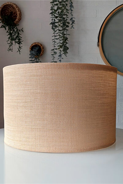 PinkyDuck Bej Lambader Başlığı – Modern Kumaş Lambader Şapkası – 29 cm Çap – ...