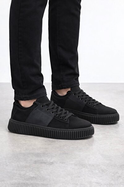 Vantaggio Dante Black Nubuck 100% Genuine Leather Men's Sports Casual Shoes