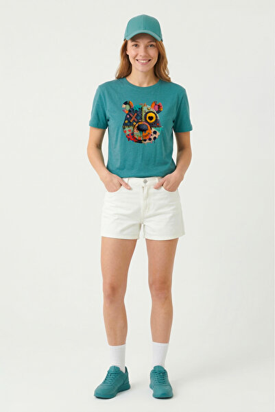 BookOrBook Μπλουζάκι Bearx Unisex με διπλό νήμα υφαντό άνετο 100% βαμβάκι