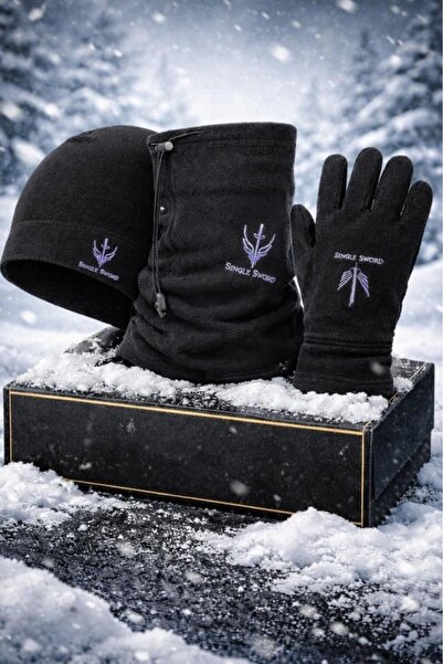 SINGLE SWORD Polar Winter Beanie Gloves Neck Collar Set of 3