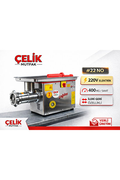 Çağdaş Makina 22 No (22lik) Çağdaş Et Kıyma Makinesi 400 Kg/Saat 220V (İleri ...