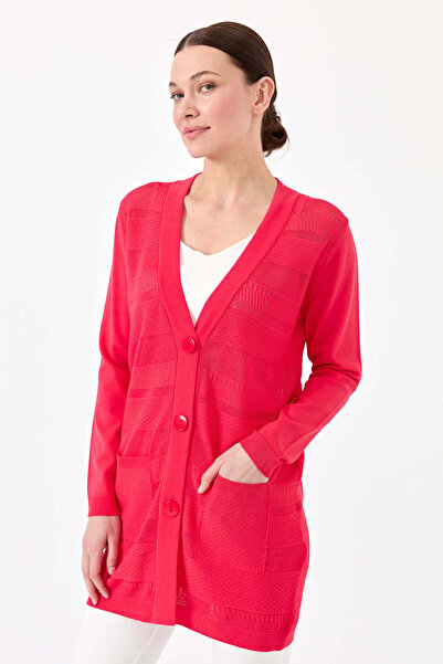 Desen Triko Γυναικεία πλεκτά είδη με λαιμόκοψη V, καλοκαιρινή ζακέτα N.Çiçek