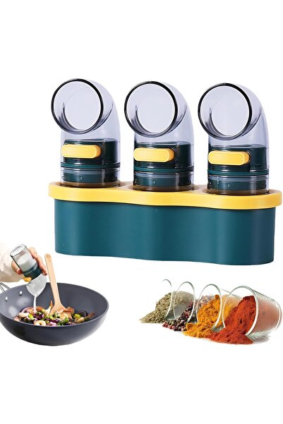 wellco Set de agitatoare de condimente Press-Dispense 0.5g, 3 buc cu suport, ...