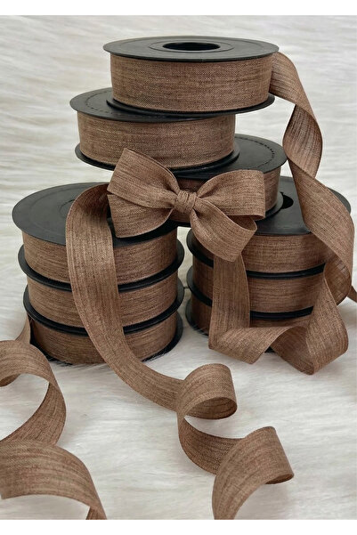 Nazarone شريط كابيتشينو كتان نوبيلي 2.5 سم 20 متر، شريط تزيين هدايا للمناسبات...