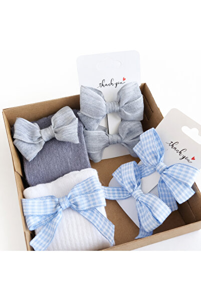 Moonys Socks Collection Kız Bebek ve Çocuk Özel Seri Çorap ve Toka Seti