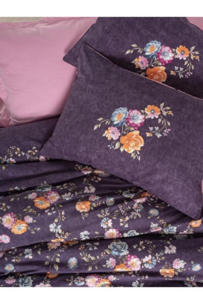 Cotton Box Feminine Double Duvet Cover Set Alessa Pink