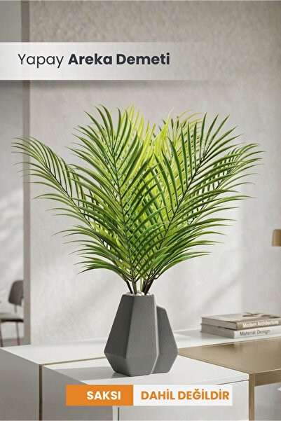 Orvila Yapay Areka Yaprağı Palmiye Demeti 9 Dal - 50 Cm (Vazo Dahil Değildir)