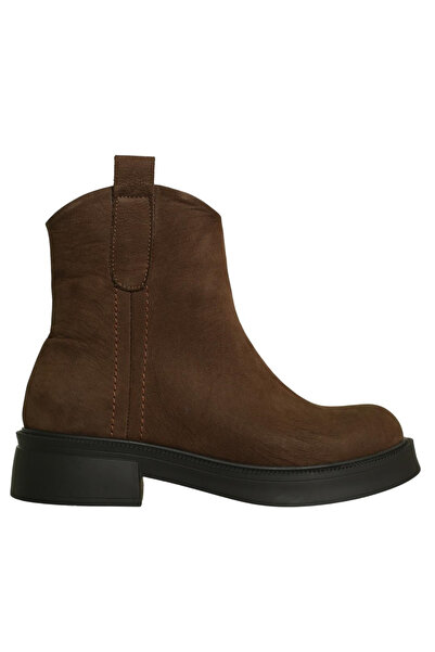 Platin Brown Nubuck Leather Women's Boots