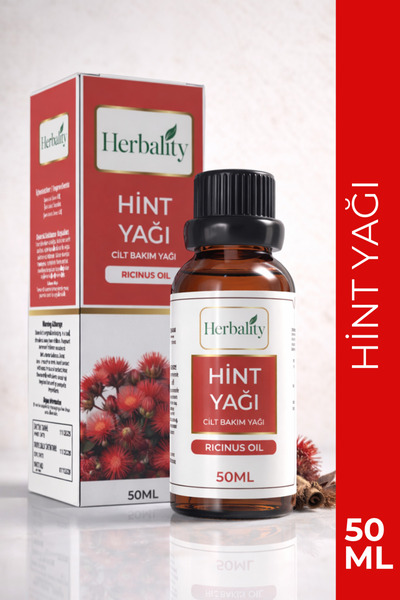 herbalıty Hint Yağı 50 ml | Saç& Kaş Bakım Yağı | Direkt Kullanıma Uygun