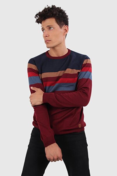 ALEXANDERGARDI سترة مخططة برقبة دائرية (E20-5105)