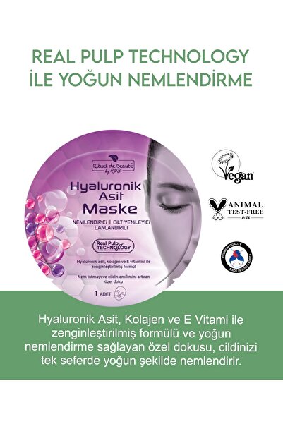 Rituel De Beaute Hyaluronik Asit Maske 10'lu