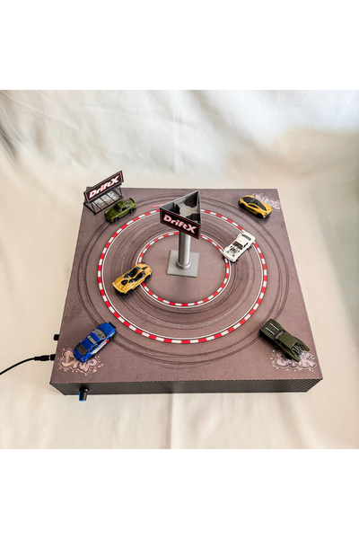 Dimmy Gifts Drift X Model Araç Drift Pisti 3 araç kapasiteli 1/64 ölçek Akses...