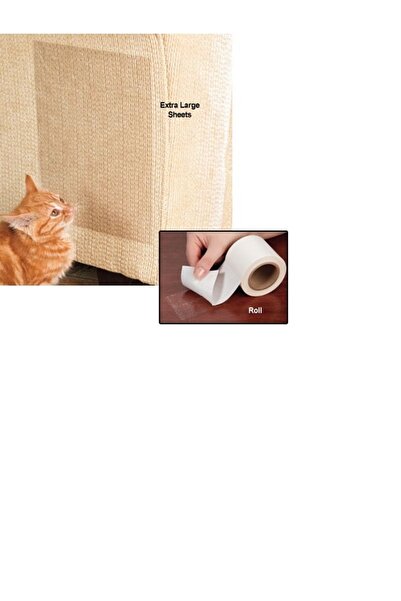 BantMarketim Kedi Caydırıcı Eğitim Bandı, Mobilyalar Için Tırmalamaya Karşı Önleyici, %100 Şeffaf10 Cm X 10 Mt