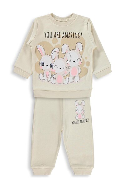 Civil Baby Rabbits Printed 6-18 Months Set - Ivory 12-18 Months