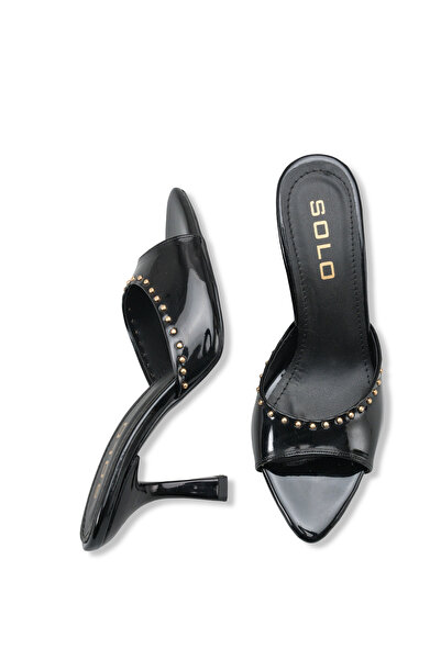 DELSOLERA Women's Black Patent Leather Stylish New Season Pointed Toe Staple ...