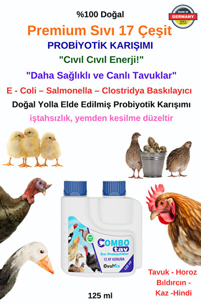 OVUMİX Tavuklar İçin Sıvı Probiyotik Bağırsak Sağlığı & Yumurta ve Et Verimi ...