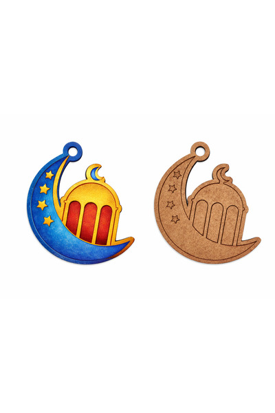 Tuvalia 1 Adet Ahşap Ramazan Figür Boyama Dizayn C Okul Diy Etkinlik Aktivite...