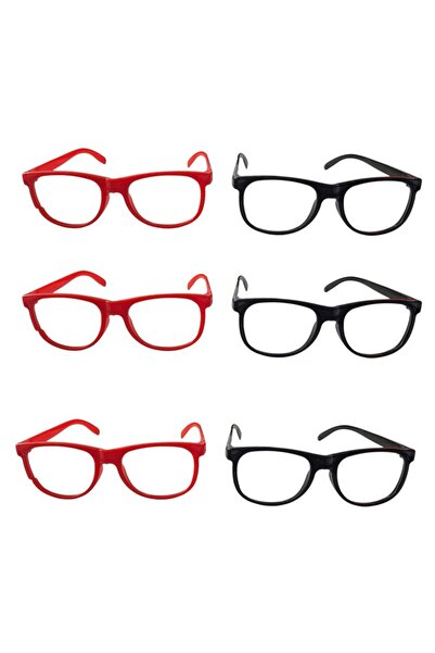 partidolu نظارات قراءة للألعاب باللون الأحمر والأسود بدون زجاج نظارات كلارك ك...