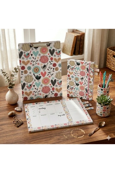 Adalinhome Atakids Lizy Secretary File, Notebook and Weekly Planner / Note & ...