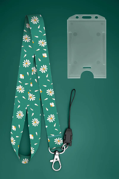 Apptakı Seviyor Sevmiyor Papatya Boyun İpi Boyun Askı İpi Boyun Askısı ve Kar...