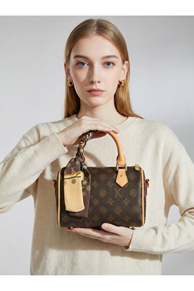 bag حقيبة يد نسائية مطبوعة بتصميم بوسطن، حقيبة كتف وحقيبة كروس أنيقة للاستخدا...