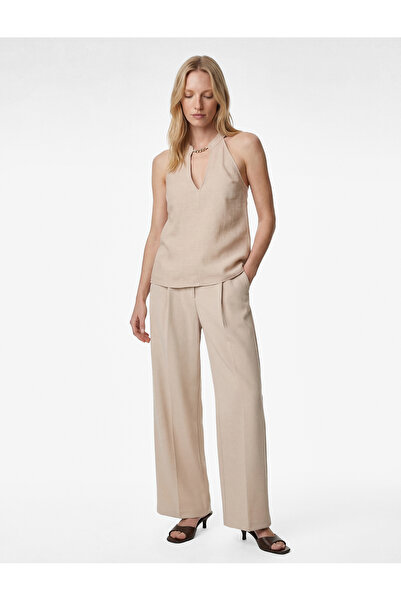 Koton Αμάνικη μπλούζα με λαιμόκοψη halter, λεπτομέρεια παραθύρου και αξεσουάρ...