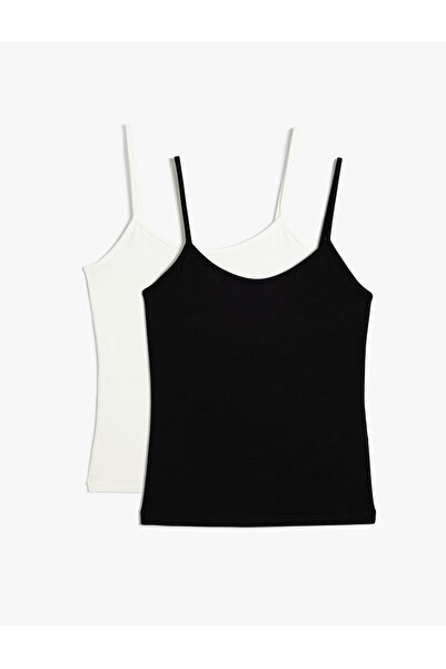 Koton Thin Straps Viscose Tank Top 2 Pack
