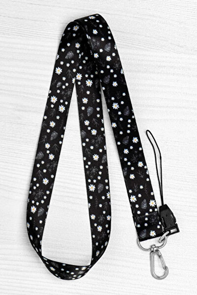 Apptakı Papatya Yaka Kartı Boyun Askı İpi Telefon Askı İpi - ASK0184