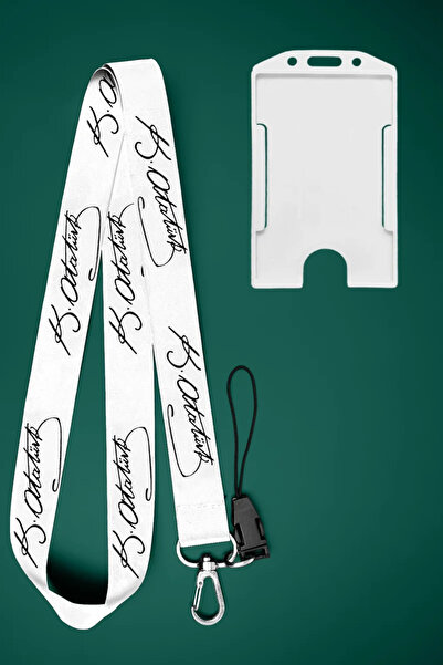 Apptakı Mustafa Kemal Atatürk İmzası Boyun İpi Boyun Askı İpi Boyun Askısı ve...