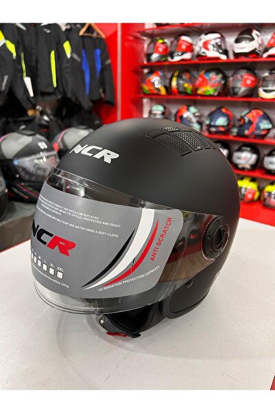 NCR AİR YARIM KASK MAT SİYAH (ECE BELGELİ) S BEDEN