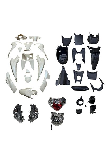 Falcon HONDA DİO 110 KAPORTA SETİ BEYAZ AYDINLATMA GRUBU DAHİL (28 PARÇA FULL...