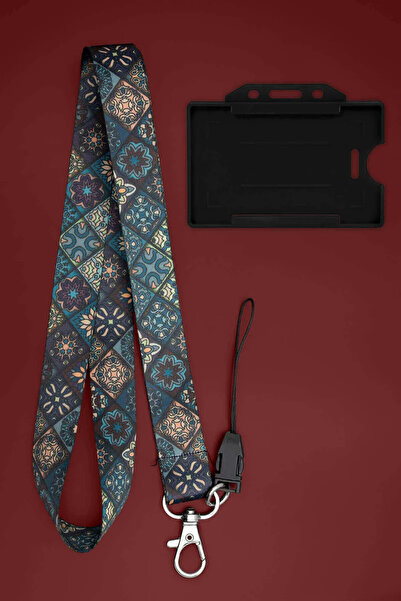 Apptakı Etnik Desen Boyun İpi Boyun Askı İpi Boyun Askısı ve Kartlık - ASS0250