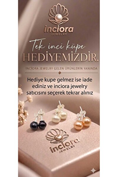 İNCİORA JEWELRY Gerçek Doğal İnci Kelebek-Başak Dizilim Gemici Kilitli Set