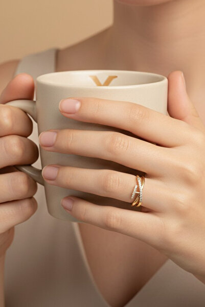 XUPING JEWELRY STİL İNCİSİ/XUPING JEWELRY ÇAPRAZ ZİRKON TAŞLI YÜZÜK