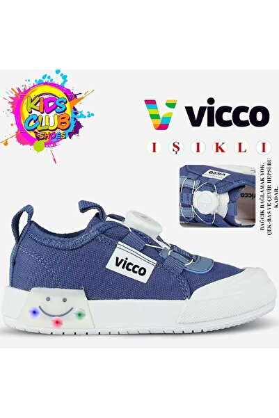 Vicco Sörf Işıklı Akıllı Bağcıklı Ortopedik Çocuk Spor Ayakkabı KOT