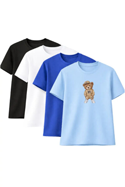 Sweetline Unisex supradimensionat tricou NYC Teddy Bear Pachet de cu imprimeu...