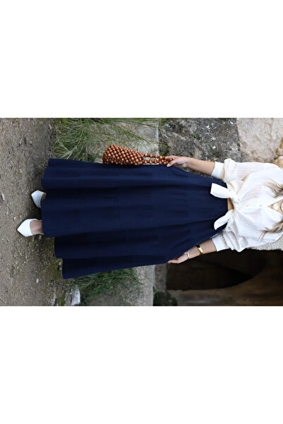 bytugcekaya Fusta lungă de muselină bleumarin