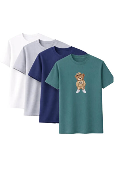 CLAYES Unisex supradimensionat tricou NYC Teddy Bear Pachet de cu imprimeu – ...