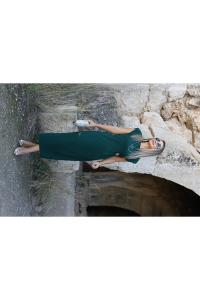 bytugcekaya Rochie Emerald Plain croială drapat