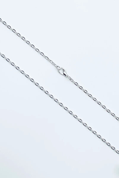 ıdr Düz Ezme Zincir Kolye - Silver Renk