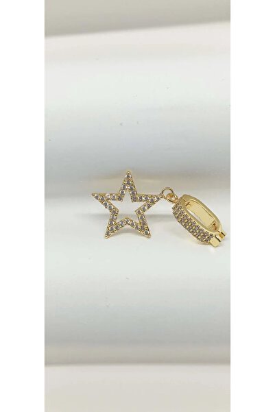 ndjewelry Gold Renk Taş Detaylı Yıldız Charm