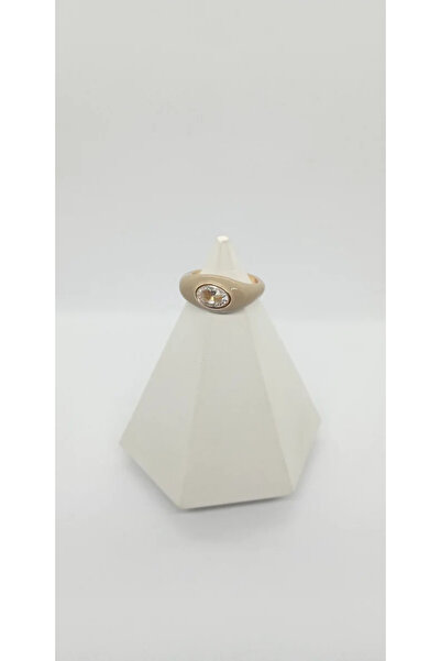 ndjewelry خاتم قابل للتعديل بتفاصيل حجر بيضاوي بلون المنك